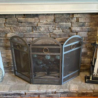 Fireplace Screen and Fireplace Tools 