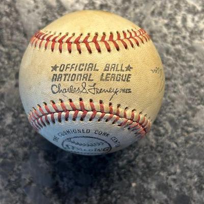 Hank Aaron Signed National League Baseball