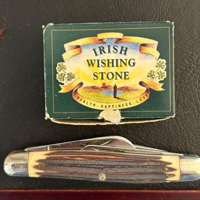 Irish Wishing Stone | Queen Steel Folding Pocket Knife 
