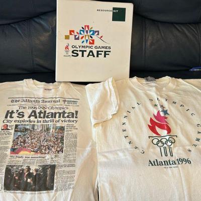 1996 Atlanta Olympic T-Shirts | 1996 Olympic Staff Training Binder 