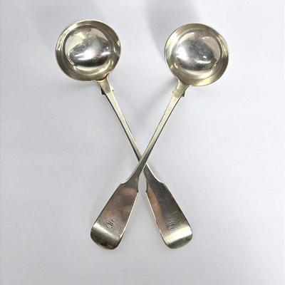 Antique Scottish Sterling Silver Toddy Ladles - 1836 Date Mark, JM Maker’s Mark, Glasgow