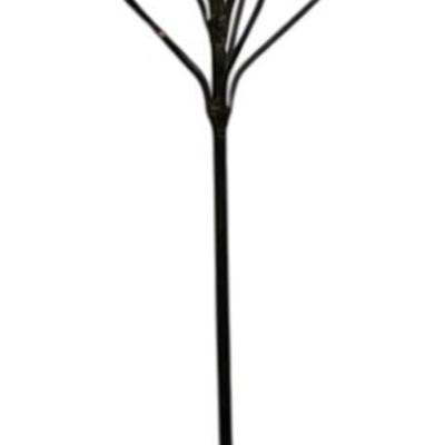 Brutalist Wrought Iron Floor Candelabra - 74”h