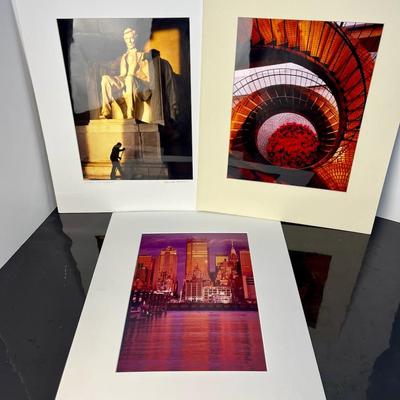 Chuck Bress Photography: Manhattan Skyline, Lincoln Memorial, Spiral Stairs - Matted 20x16”