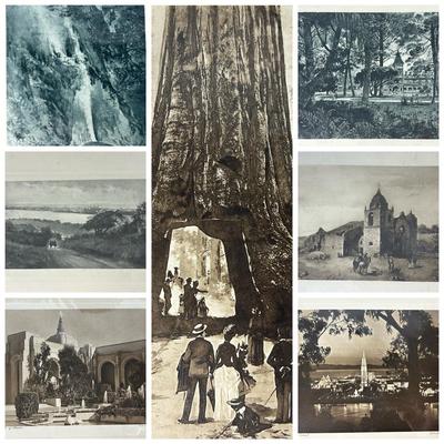 Antique Photogravure Illustrations From “Picturesque California” Edited By John Muir 15x10.5”, More