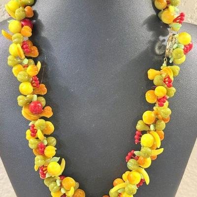 Vintage Carmen Miranda Austria Tutti Frutti Necklace