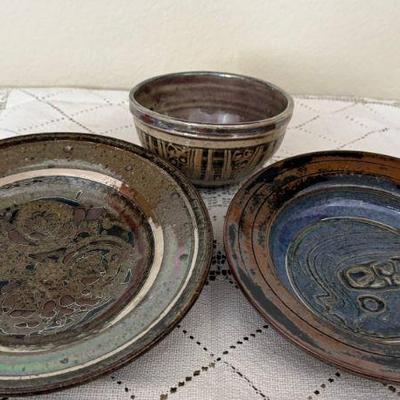 (3) Nan Bangs And James Mckinnell Studio Art Mid Century Pottery Bowls