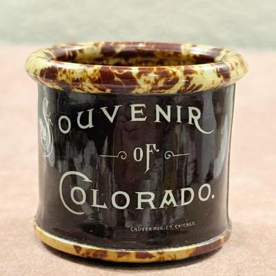 Antique Celluloid Souvenir Colorado Mount Holy Cross Small Cup