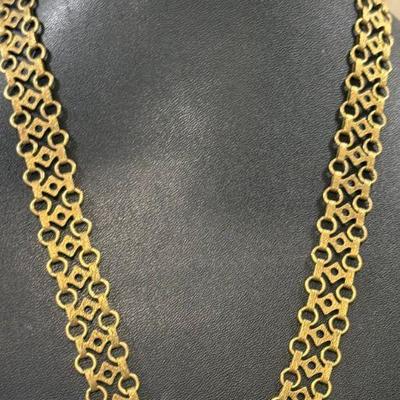 Victorian Gold Tone 20 Inch Book Chain