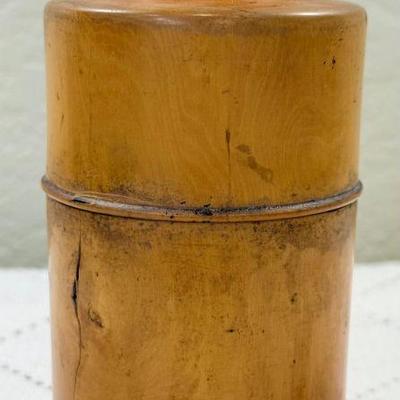 19th Century Thompson London Wood Treen Apothecary Jar Container