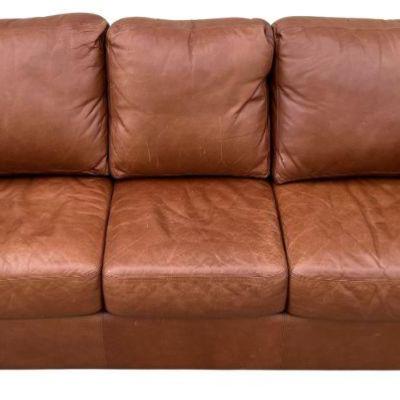 Vintage Legacy Leather Brown Full Size Sofa (as Is)