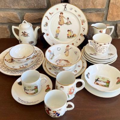Vintage Gold Rim China Lot - Limoges France And Germany, Tea Cups, Saucers, Cream, Tea Pot, Plates