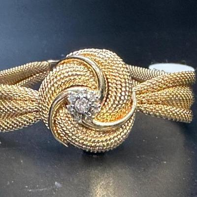 Hamilton soldi gold watch with diamonds