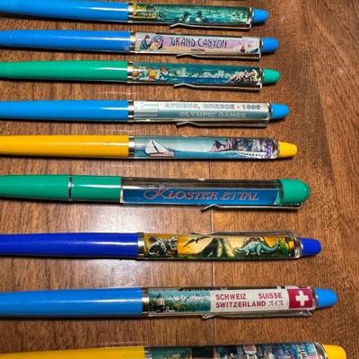 Dozens of floaty pens