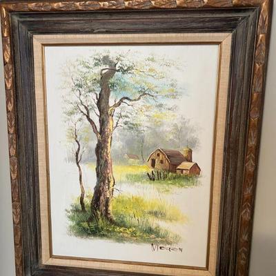 Original oil on canvas. Signed. Solid wood frame. 