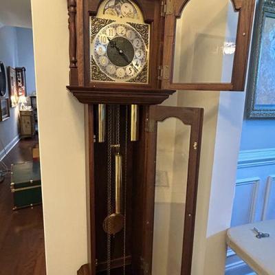 Emperor Moon Phase reproduction grandfather clock. (includes keys) 
