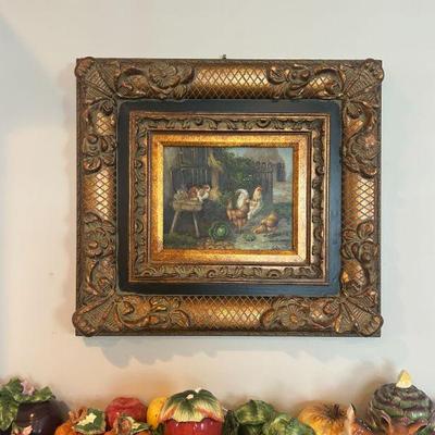 Original in solid wood frame. 
