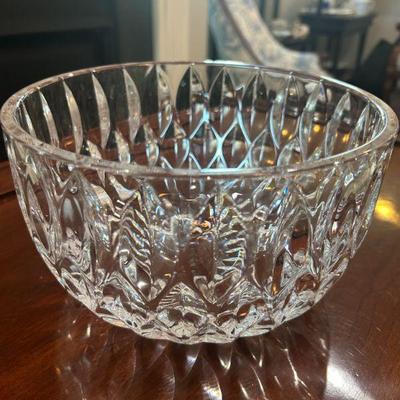 Large cut lead crystal bowl 
