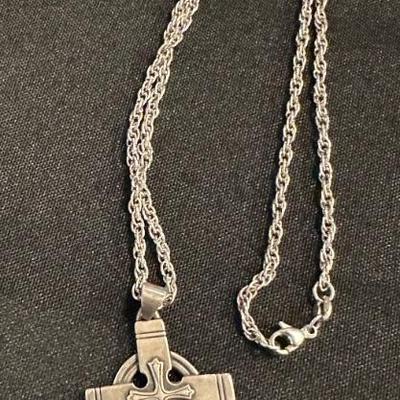 Vintage James Avery silver cross necklace