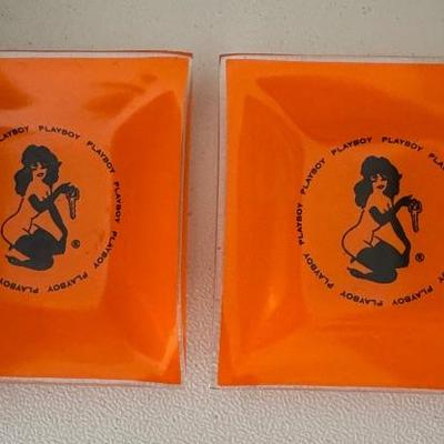 Vintage Playboy Club Glass Trinket Tray Ashtray