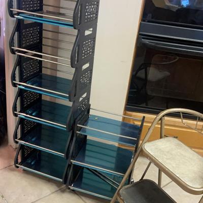 2 Rolling Carts And A Step Stool