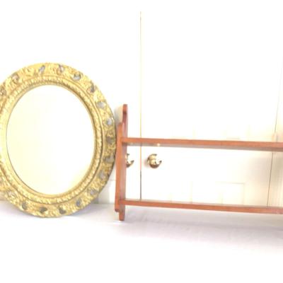 Mirror and Quilt Shelf