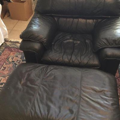 Oversized Arm Chair with Ottoman 