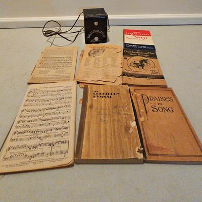 Vintage Song Books And Metronoma