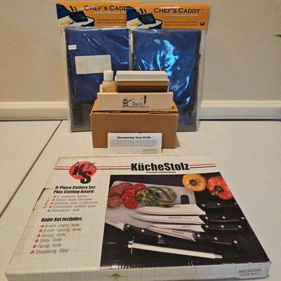 Kuchestolz Knives Set ,chefs Caddys Sharping Stone