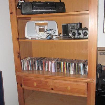 Hall book shelf cabinet cds
