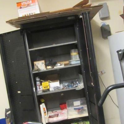 Hall supply cabinet and supplies