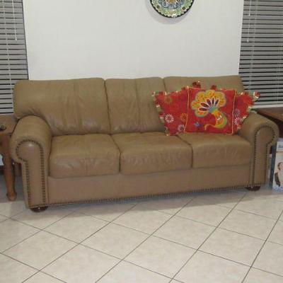 Hall leather sofa sleeper