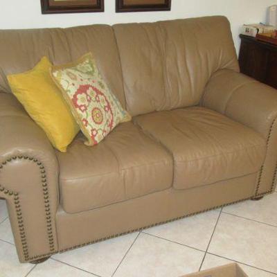 Hall leather loveseat