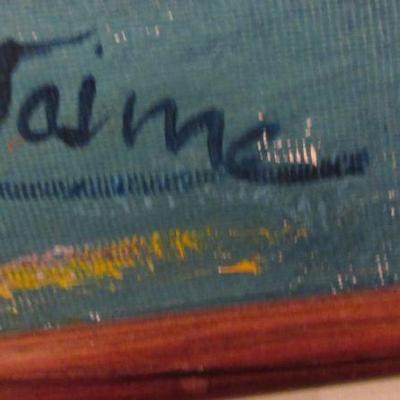 Hall signature of village scene