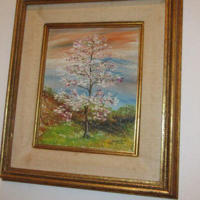 Hall cherry blossom tree painting
