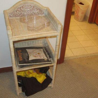 Hall matching stand for wicker bedroom