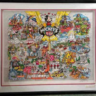 Charles Fazzino "Mickey's world tour" 
