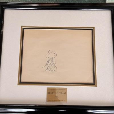 Mickey signed pencil drawing