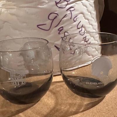 NFL cleveland browns glasses 