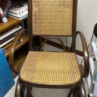 Vintage cane rocking chair