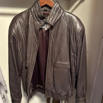Leather jacket size large