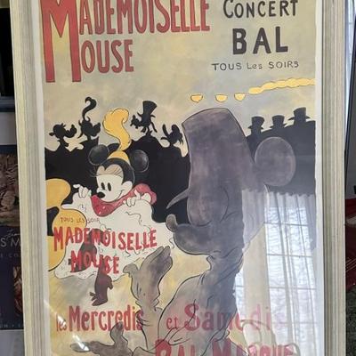 Mademoiselle mouse framed poster 