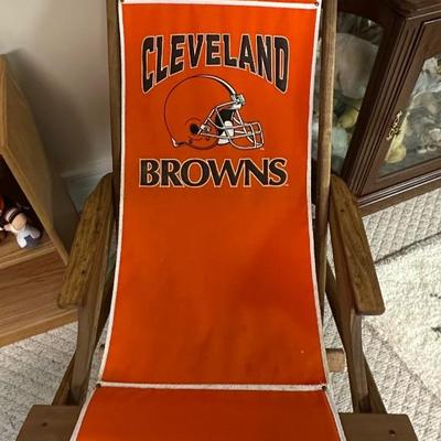cleveland browns folding lawn chair