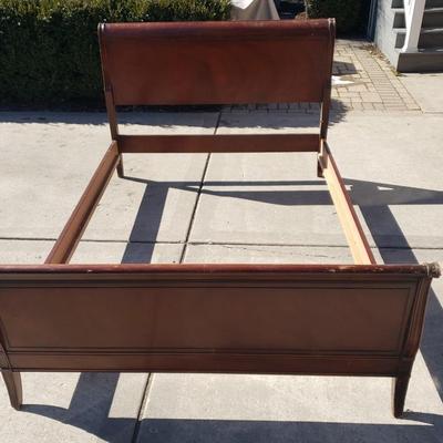Sleigh Bed Headboard, Frame and Footboard For Full Bed