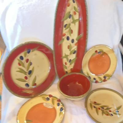 Clay Art Antique Olive serving dishes