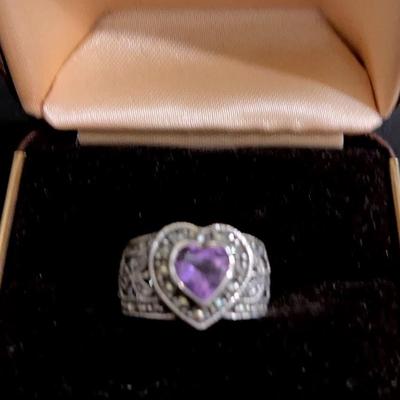 Sterling Silver And Amethyst Ring