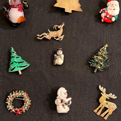 Assorted Christmas Brooches