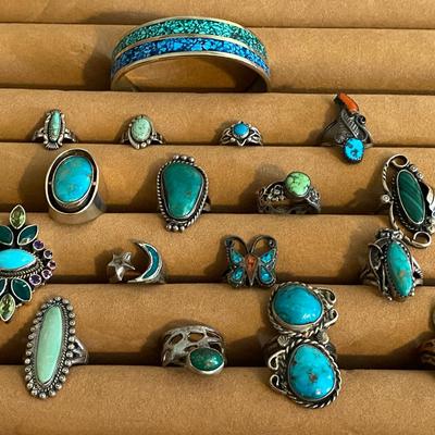 Turquoise Rings & Bracelet