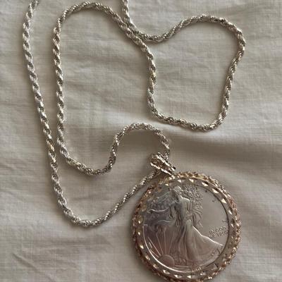 Silver Dollar Necklace