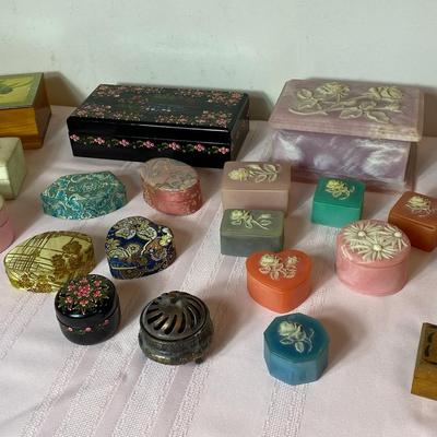 Trinket Boxes, Incolay Stone