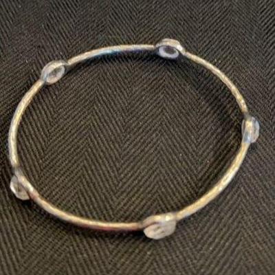 Ippolito sterling bangle with quartz stones